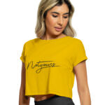 MEDLE Not Yours Graphic Crop Top | Lycra Ribbed Neck Style - Image 2