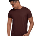 MEDLLE Solid Maroon Men's T-shirt | Regular Fit Elegant Cotton Tee
