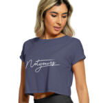 MEDLE Not Yours Graphic Crop Top | Lycra Ribbed Neck Style - Image 4