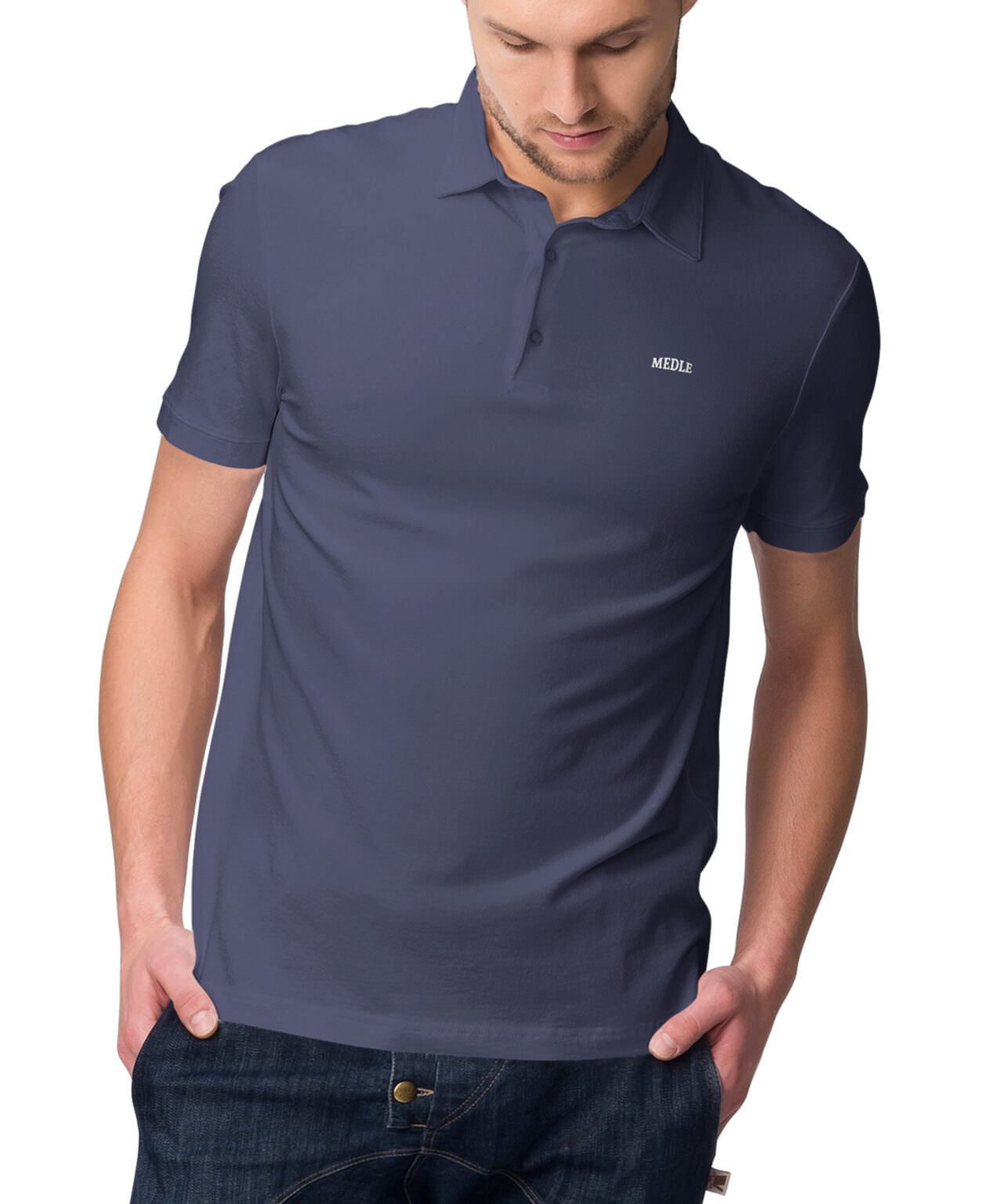 walmart navy blue polo shirts