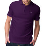 MEDLLE Trendy Vinyl Purple Printed Men's Polo T-Shirt | Regular Fit Cotton Tee