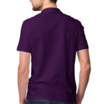 MEDLLE Trendy Vinyl Purple Printed Men's Polo T-Shirt | Regular Fit Cotton Tee - Image 2