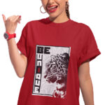 Medlle Trendy BE UNIQUE Unisex T-shirt | Typographic Printed Cotton Tee - Image 4