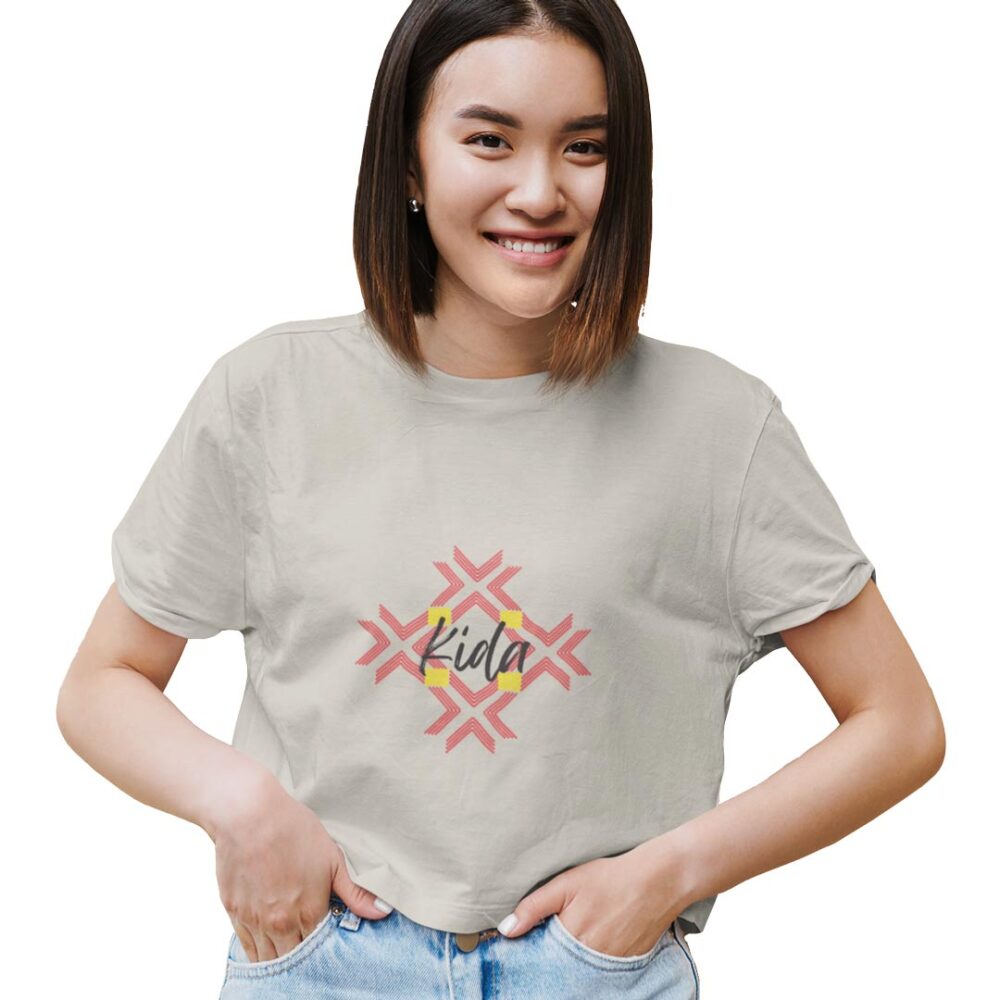 Medlle Trendy KIDA Women's Crop Top| Typographic Printed Cotton Tee - Image 4